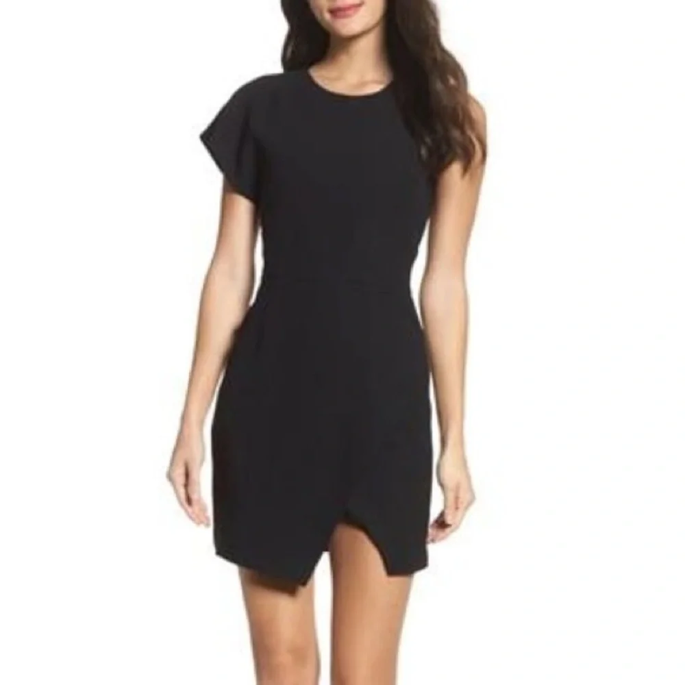 Bardot - Black Dress Asymmetrical Hem - Size 12 - Picture 1 of 10